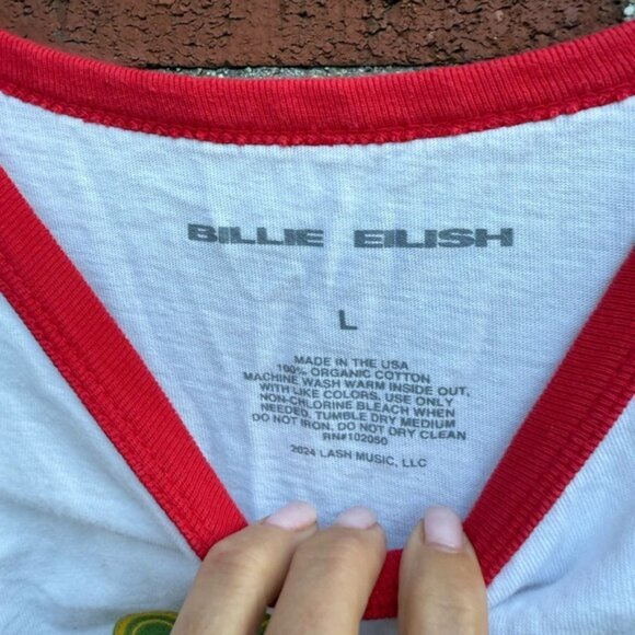 Billie Eilish 2024 Official Ringer Tee – Size L - Picture 2 of 4